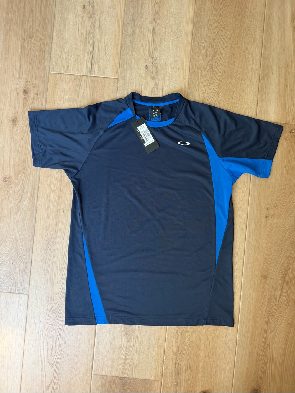 Oakley Navy with Bright Blue Trim Performance Tee